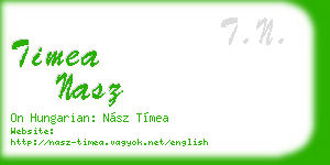 timea nasz business card